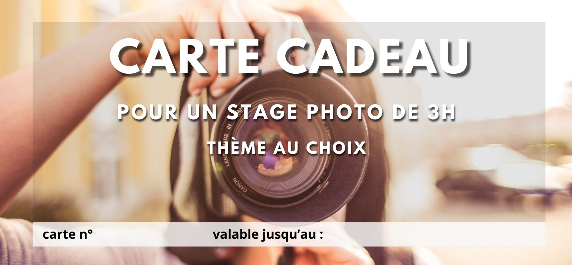carte cadeau pour un stage photo Versailles